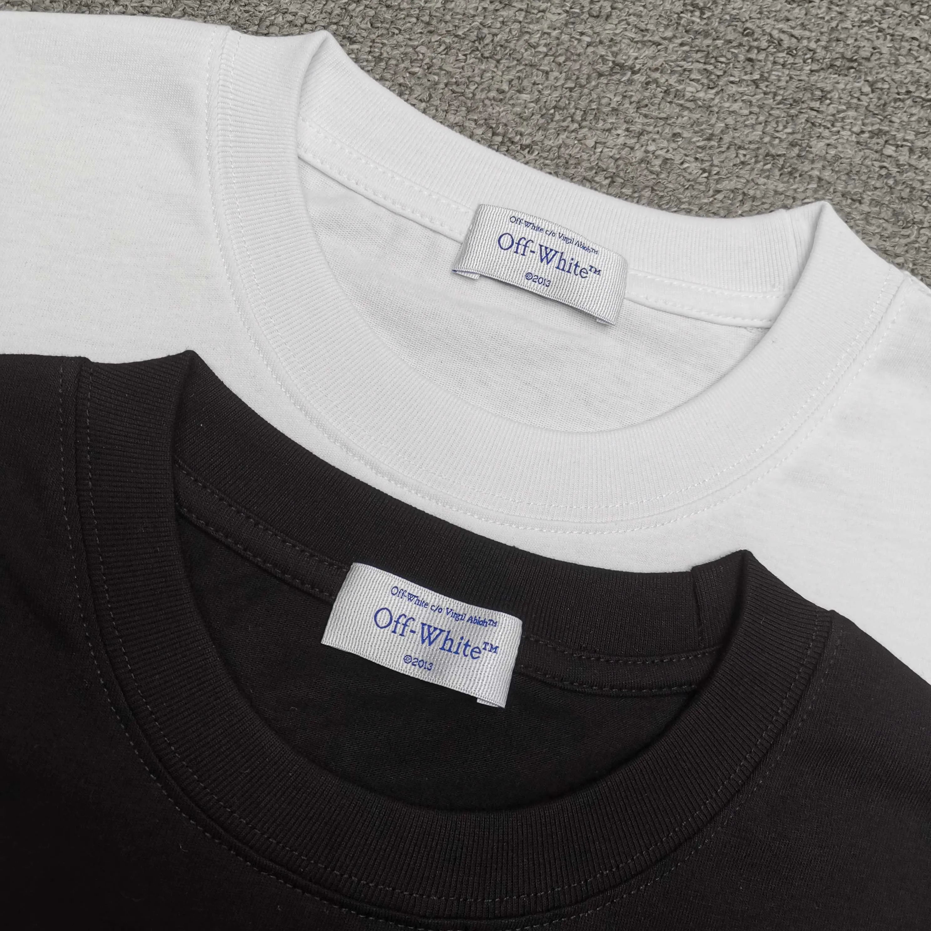 Top version ❤️off white new loose version short-sleeved T-shirt Size: S M L XL Color: washed black P240